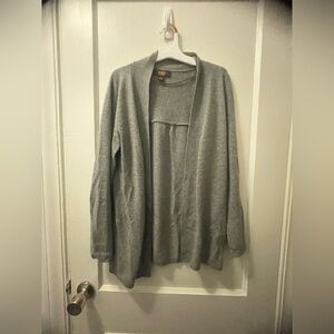 Víctor Alfaro  Gray Cashmere Open Front Cardigan